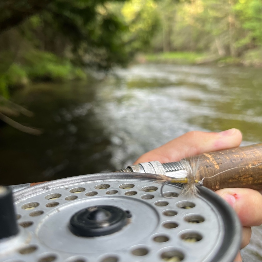 Actual fly angler. Dig vintage outdoor threads.